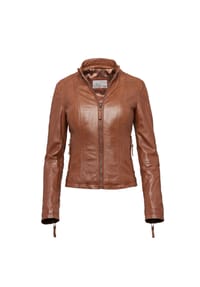 7eleven - Lederjacke SEPenelope mit Stehkragen - Braun