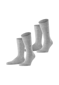 Burlington - Socken, 2er Pack, Burlington-Clip, für Herren - 3400 GRAU