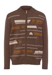 SIEH AN! - Strickjacke - graphit-gemustert