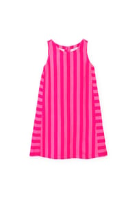 KITE - Damen Hengistbury Gewebtes Shiftkleid Azalee Streifen - pink
