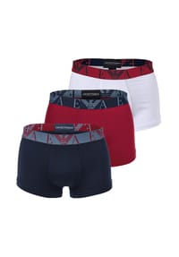EMPORIO ARMANI - Herren Trunks, 3er Pack - BOLD MONOGRAM, Shorts, Stretch Cotton - Blau2