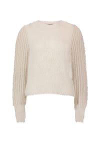zero - Strickpullover mit Stehkragen - Cream