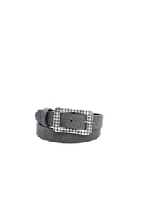 collezione alessandro® - Ledergürtel Quinn 3cm breit, Echt Leder, Made in Italy - grau