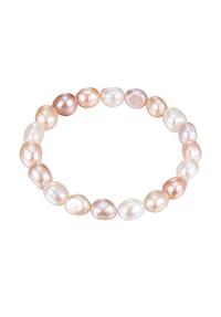 VALERO PEARLS - Damen Armband aus Süßwasser-Zuchtperle in Multicolor mit Süßwasser-Zuchtperle - multicolor