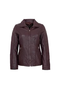 JILANI - Damen Lederjacke Lammnappa burgundy - burgundy