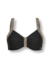 Witt - Bikini-Oberteil - schwarz-sand-bedruckt