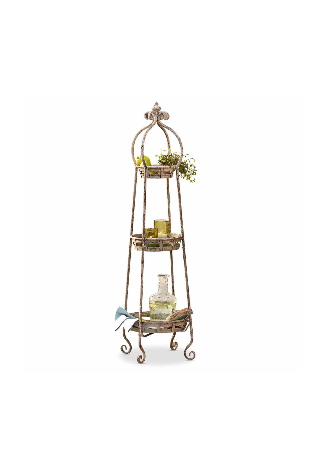 LOBERON Pflanzetagere Cédrine antikbraun Etagere