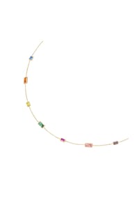 Luigi Merano® - Collier mit farbigen Steinen, Gold 375 - mehrfarbig