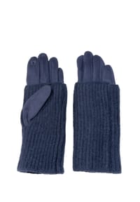 Seasons of April - Fingerhandschuh LUMI Damen Handschuhe, elastisch und aufgeraut in Wildlederoptik mit Überzieher (Stulpe) - Beige