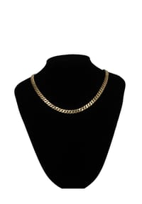 Adelia's - Damen Silber Schmuck vergoldet Flach Panzer Halskette 50 cm Ø 6,7 mm - gold