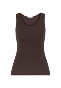 HANRO - Tanktop Ultralight Wool - dark mocha