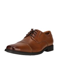 CLARKS® - Schnürschuhe Tilden Cap mit OrthoLite®-Fußbett - 5234 Dark Tan Lea