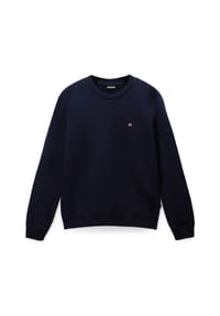 NAPAPIJRI - Herren Sweatshirt - BALIS CREW 1, Small Flag, Rundhals. Regular Fit, einfarbig - Dunkelblau