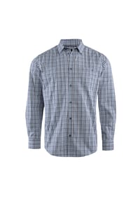 STOOKER® - HUGH Herren, Damen Langarmhemd - blue check