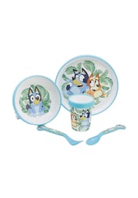 COFI - Mikrowellengeeignet 5-teiliges Kindergeschirr mit rutschfestem Boden - Mehrfarbig 25,5x6,5x19,8 cm