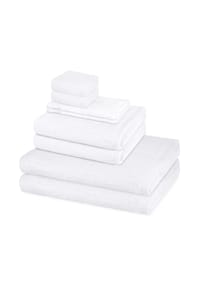 ROSS® 2 X Wasch- 2 X Gäste- 2 X Dusch- 2 X Handtuch im Set Premium - Premium - Caramel