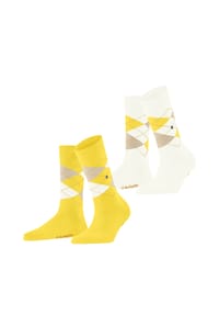 Burlington - Socken, Rippbündchen, 2er Pack, für Damen - 1330 SUNSHINE