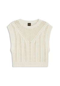 BOSS Orange - Pullunder C_Fiseo Pre, Rundhals, für Damen - 118 OPEN WHITE