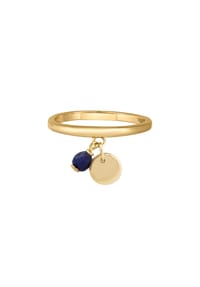 caї - Ring 925/- Sterling Silber 1 Lapislazuli - gelb
