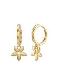 amor - Charm Creole für Damen, Silber 925 | Blume - gold
