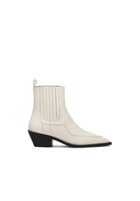 ONE ELEMENT - Zerbrochene weiße Cowboystiefel aus Leder - Off-white