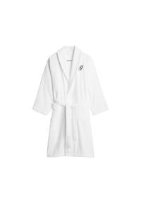 GANT - Unisex Bademantel - EMBROIDERY ROBE, Schalkragen, gesticktes Logo, Bio-Baumwolle - Dunkelblau