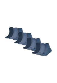 PUMA® - Kinder Quarter Socken, 12er Pack - Plain Quarter 12P, Logos, einfarbig - Denim Blau