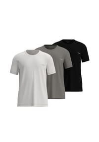TOM TAILOR - Herren T-Shirt, 3er Pack - Rundhals, Kurzarm, Single Jersey, Baumwolle, einfarbig - Grün