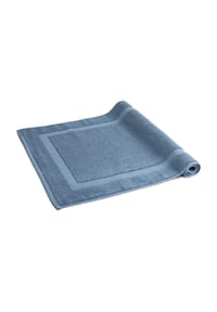 herzbach home - Badvorleger Spa 50x80 cm 1000g/m², Premium-Qualität, 100% Baumwolle, mit Bordüre - Anthrazit