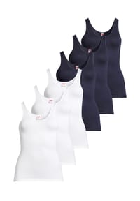 -con-ta- - Unterhemd / Top 6er Pack Modal - Blau / beige