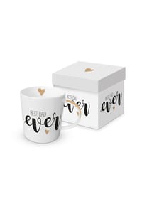 ppd - Henkelbecher Best Dad ever, in Geschenkbox, 350 ml - Mehrfarbig