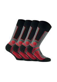 Rohner Advanced Socks - Unisex Trekking Socken, 4er Pack - Basic Outdoor Socks, Sportsocken - Grau