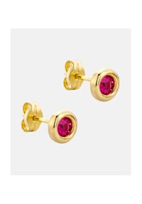 Diamant L'eternel - Ohrringe, mit Rubin, 375 Gelbgold - gold