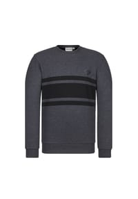 naketano - Pullover, Rippbündchen, für Herren - ANTHRA MEL/BLACK