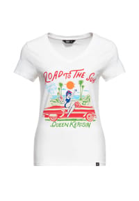 QUEEN KEROSIN - Print-Shirt mit Front-Print Road To The Sun - schwarz