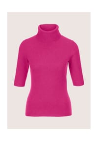 MADELEINE - Luxuriöser Strickpullover mit Rollkragen - magenta