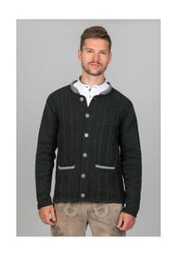 EDELNICE - Trachten Strickjacke Jakob Dunkelanthrazit - grau