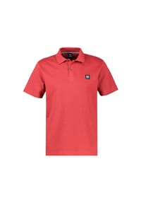 LERROS - Poloshirt in trendigen Farben mit Flachstrickkragen - CEDAR GREEN
