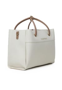 VALENTINO BAGS - ALEXIA Henkeltasche "Alexia", Kunstleder, Emblem, uni, für Damen - GRIG/MULTICOLOR