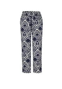 TONI - Palazzohose Pia 7/8 - dark blue / offwhite | 059