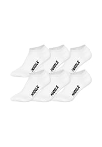 HUDDLE® - Unisex Sneaker-Socken, 6er Pack - Basic, Logo, Sneaker, Sportsocken, einfarbig - Schwarz