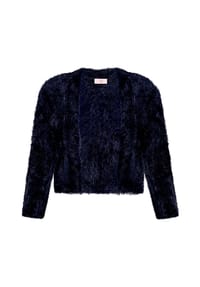 Vera Mont - Strickbolero, 3/4-Arm, Fransen, für Damen - 4715 DEEP DAHLIA