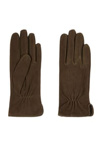 Otto Kessler - Luna Fingerhandschuhe, Raffung, für Damen - OLIVE 545