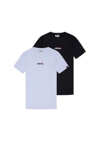 ellesse - Herren T-Shirt 2er Pack - OLLIO 2, Kurzarm, Rundhals, Logo, Baumwolle, einfarbig - Dunkelblau