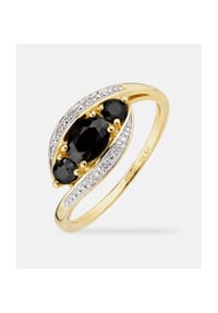 Diamant L'eternel - Ring, mit Saphir, 375 Gelbgold - gold