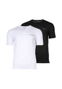 EMPORIO ARMANI - Herren T-Shirts, 2er Pack - CORE LOGOBAND, Rundhals, Regular Fit, Stretch Cotton - Grün/Schwarz