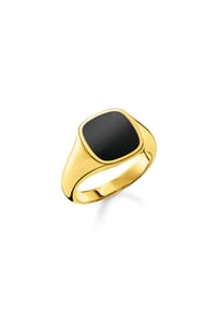Thomas Sabo Rebel at heart - Ring klassisch schwarz-gold - gelbgoldfarben, schwarz