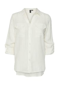 VERO MODA® - Hemdbluse "Bumpy", Klappkragen, für Damen - 175598002 SNOW WH