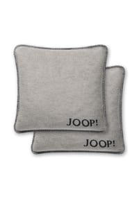 JOOP! - Kissenhülle, 2er Pack - UDF Doubleface, 50x50 cm, Logo - Beige