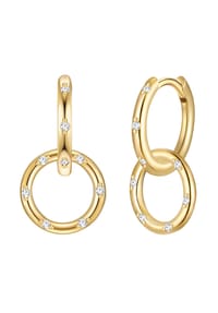 GLANZSTÜCKE MÜNCHEN - Damen Ohrringe aus 925/- Sterling Silber in Gelbgold mit Zirkonia - gelbgold